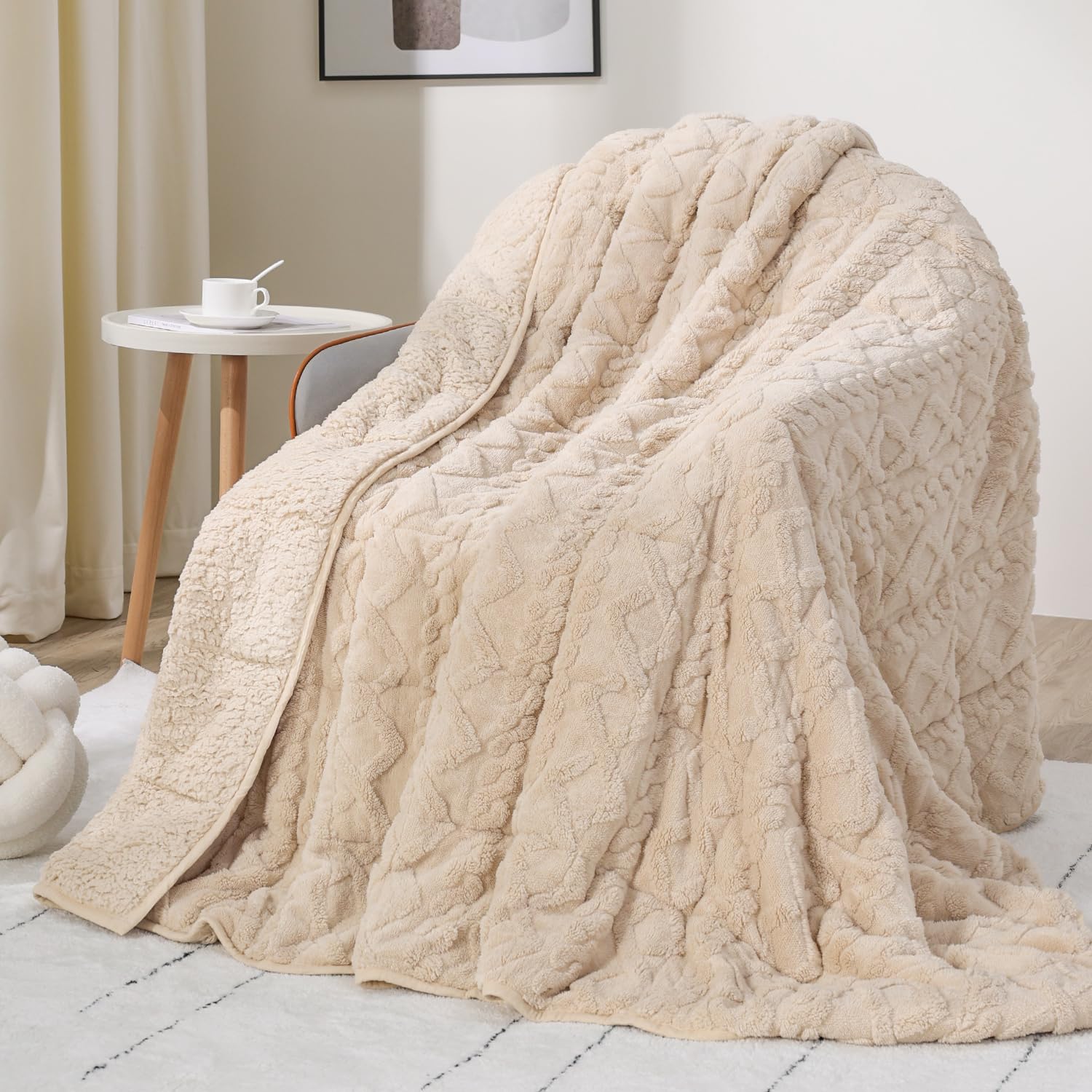 Weighted Blanket for Adults, 15 lbs Weighted Blanket Full Size, Double-Sided Heavy Blanket