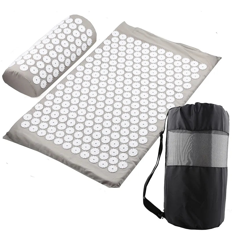 Acupressure Mat and Pillow Set for Back Pain Relief, Muscle Relaxation, Stress Relief & Recovery