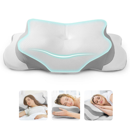 Cervical Neck Pillows for Pain Relief SleepingErgonomic Memory Foam Neck Pillow for Sleeping