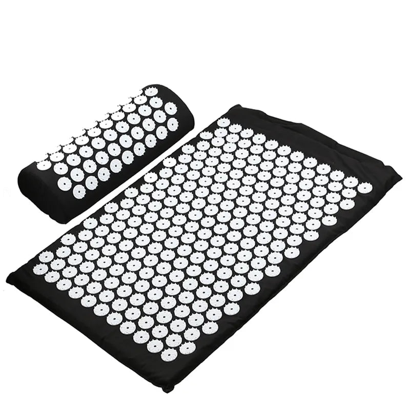 Acupressure Mat and Pillow Set for Back Pain Relief, Muscle Relaxation, Stress Relief & Recovery