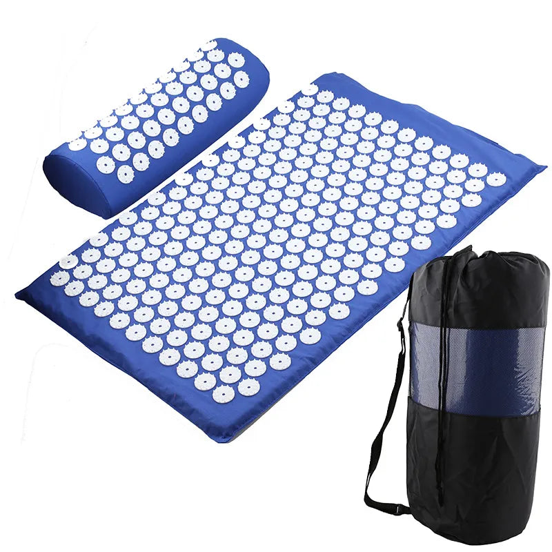 Acupressure Mat and Pillow Set for Back Pain Relief, Muscle Relaxation, Stress Relief & Recovery