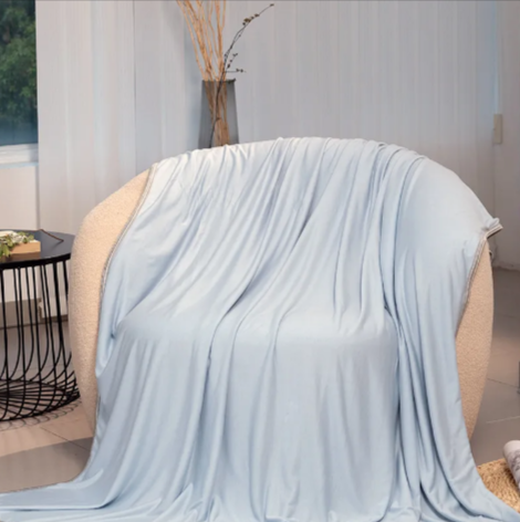 Bamboo Cooling Blanket for Hot Sleepers – Lightweight Summer Blanket for Bed, Breathable Bamboo Fiber Throw