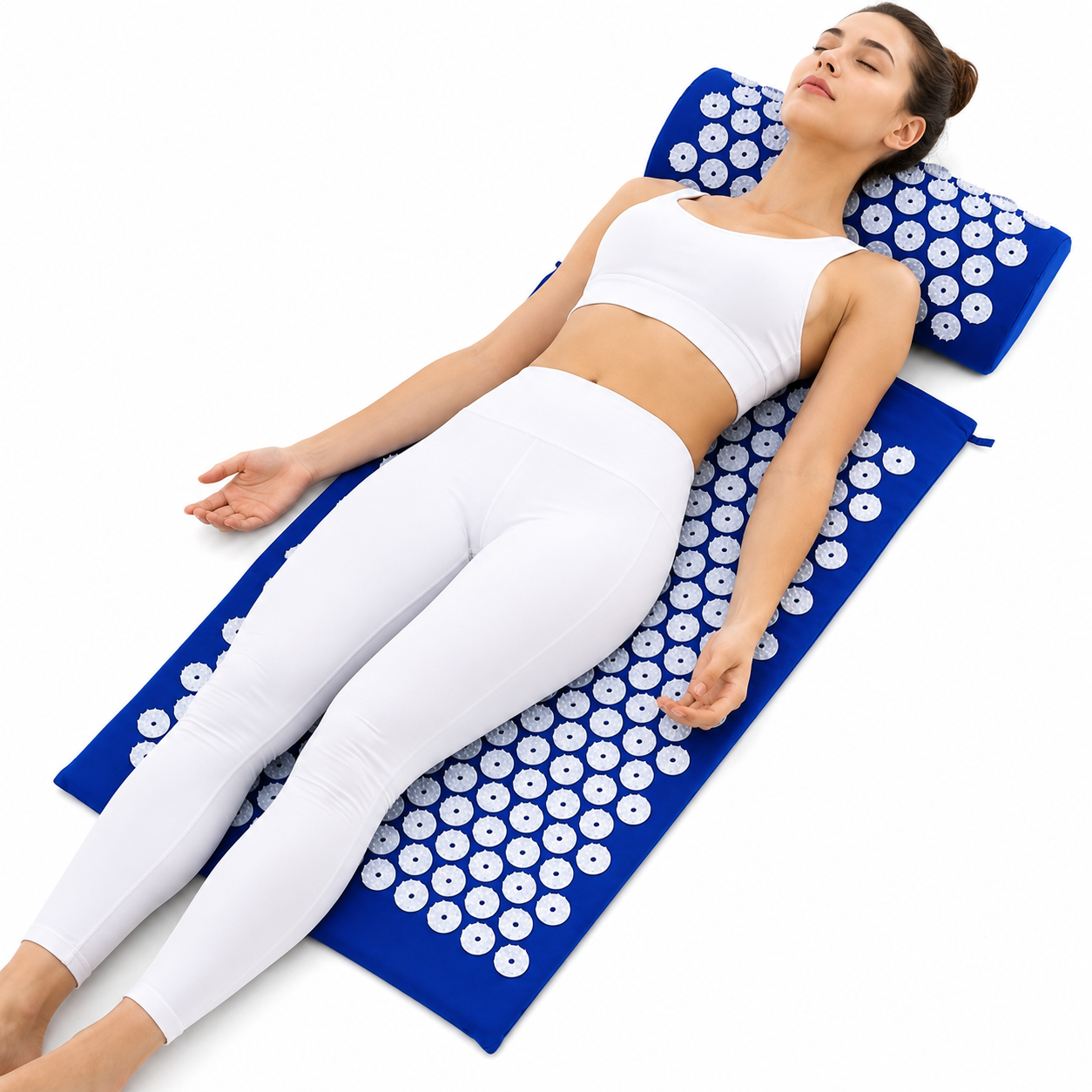 Acupressure Mat Set Acupuncture Point Massage Pillow Relieving Back and Neck Pain Muscle Relaxation