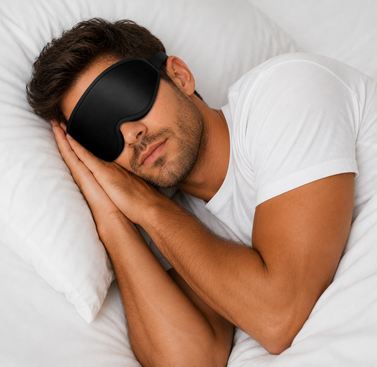 Restbod 3D Contoured Sleep Mask – 99% Blackout Eye Mask with Adjustable Strap for Sleeping & Travel