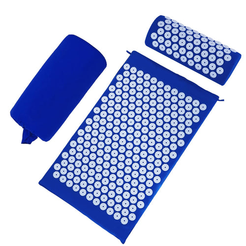 Acupressure Mat Set Acupuncture Point Massage Pillow Relieving Back and Neck Pain Muscle Relaxation
