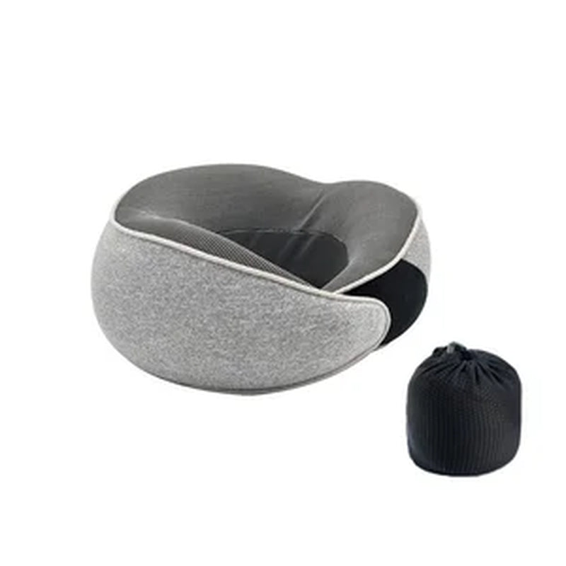 Travel Neck Pillow – Ergonomic U-Shaped Memory Foam Neck Cushion for Airplane, Car & Train Travel