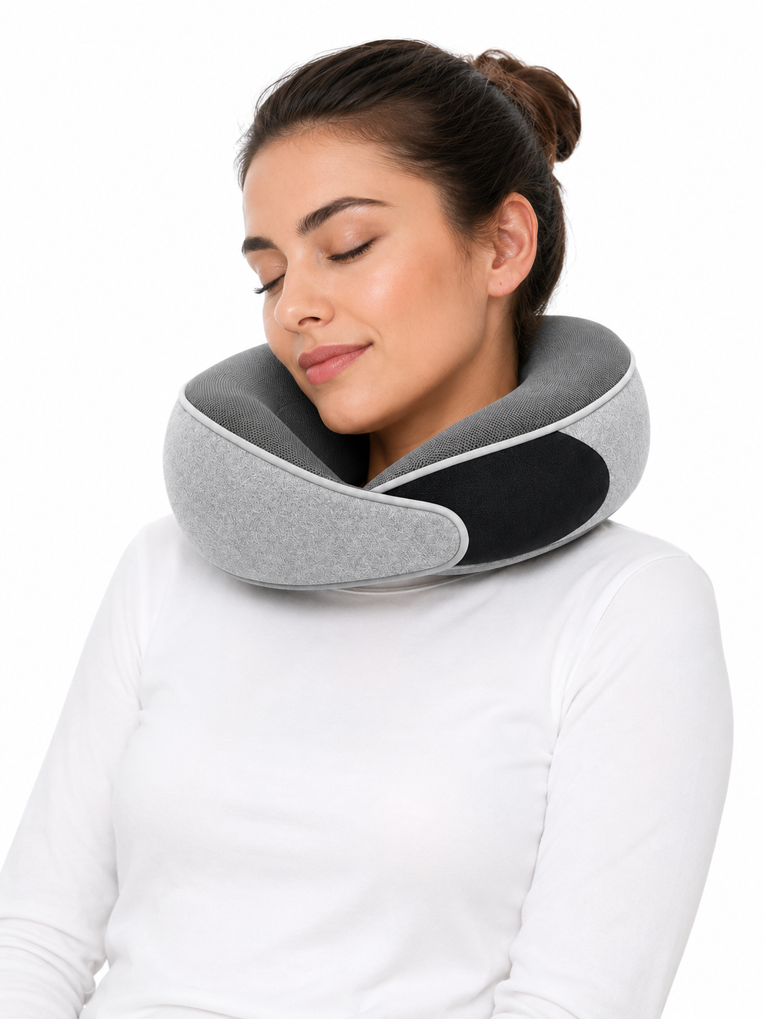 Travel Neck Pillow – Ergonomic U-Shaped Memory Foam Neck Cushion for Airplane, Car & Train Travel